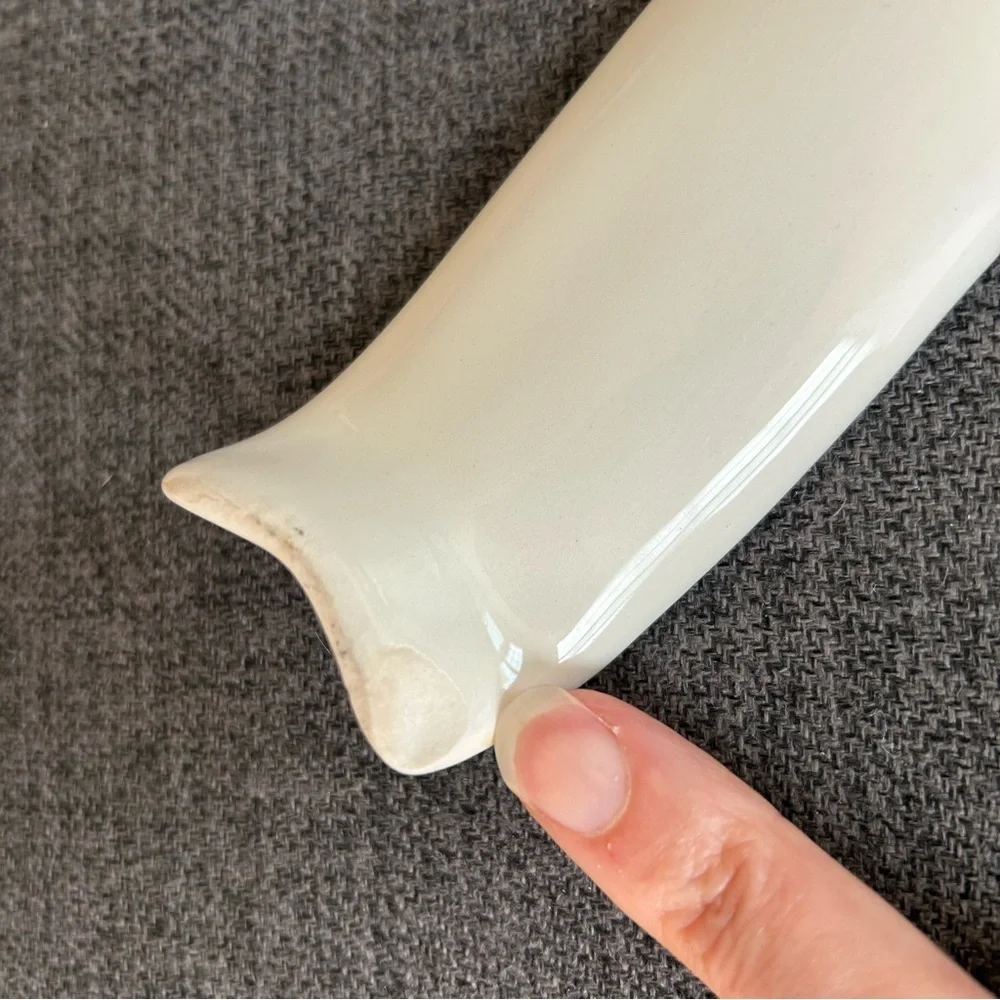 Rae Dunn Ceramic Spoon Rest, White, Black